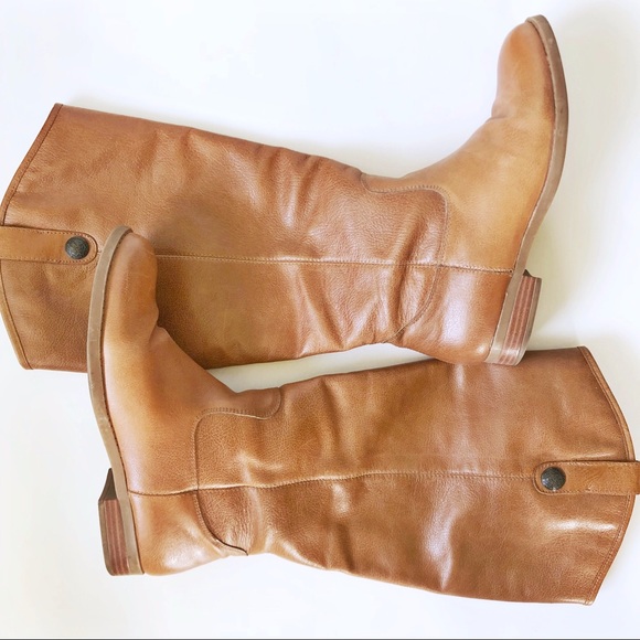 Merona Shoes - MERONA Leather Cognac Riding Boots